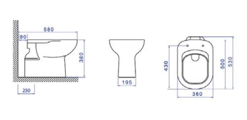 Inodoro corto Vogue Plus