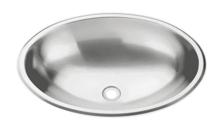 PILETA OVAL TRAMONTINA 36*26 PROF 11.5 ACERO 304 BRILLOSA
