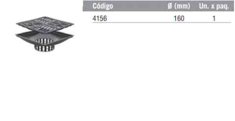 Embudo desagüe 30x30