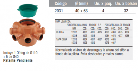 Pileta de Patio Poliangular con O’ring 