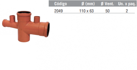 Ramal Doble 87º30’ M-H con vent